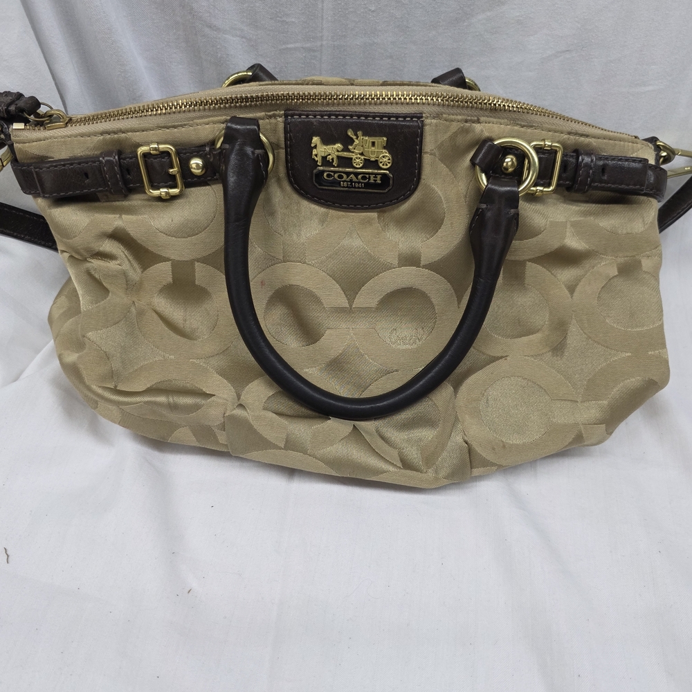Coach Madison OP Art Sateen Sophia Satchel